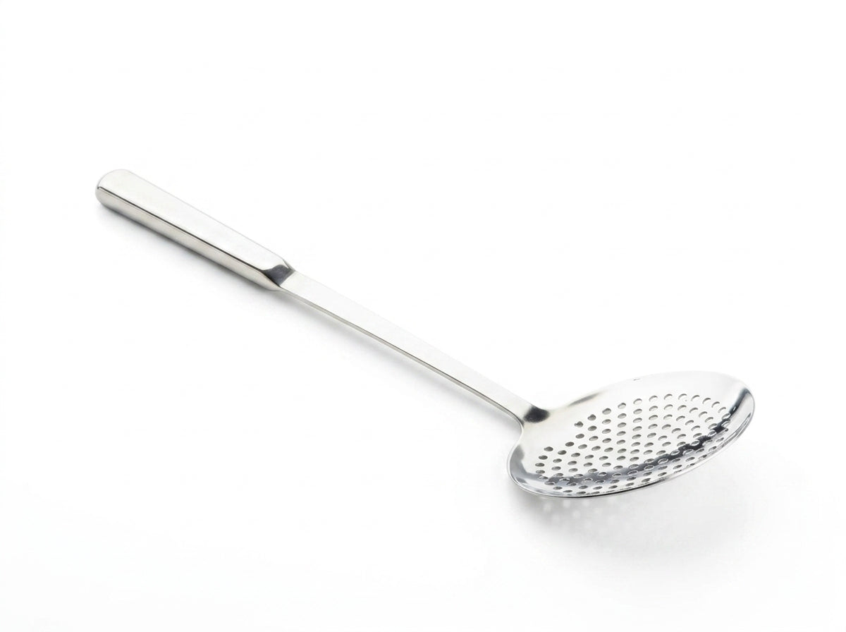 14.5-Inch Stainless Steel Perforated Skimmer with Hollow Handle