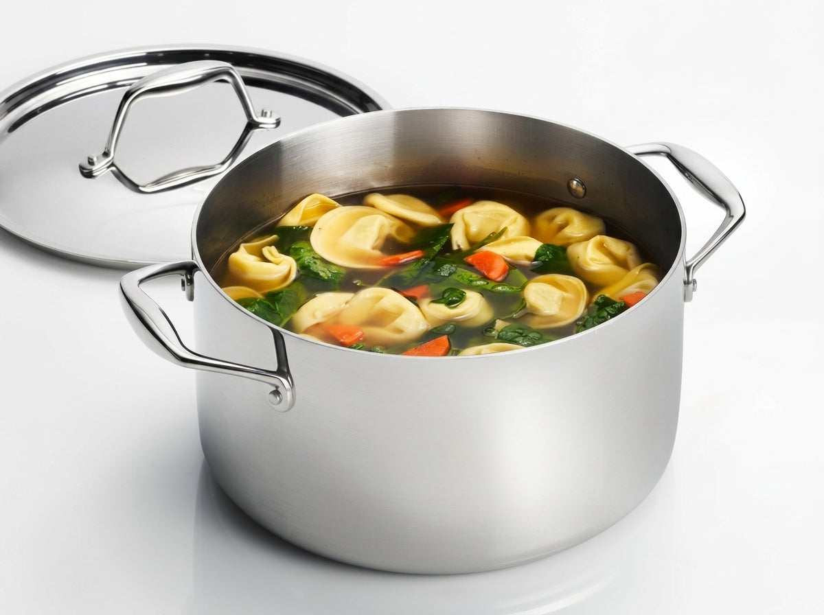 6-Quart Tri-Ply Stainless Steel Covered Sauce Pot with Lid