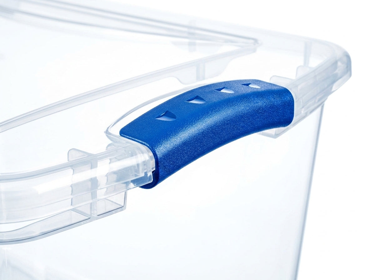 66-Quart Clear Plastic Storage Bin with Latching Lid – 24-Inch