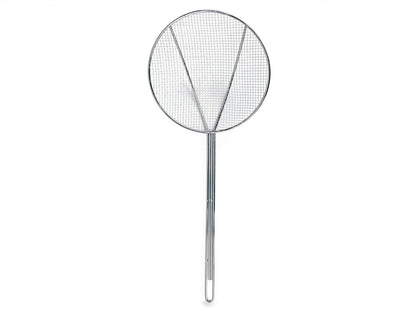 12-Inch Stainless Steel Round Coarse Mesh Skimmer with Long Handle