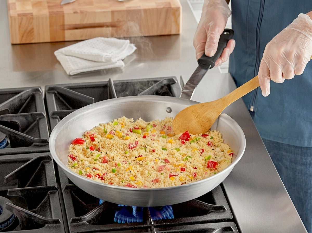 14-Inch Aluminum Frying Pan with Silicone Handle – 3004 Aluminum