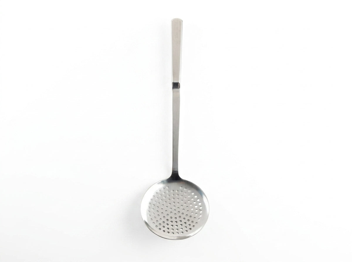 14.5-Inch Stainless Steel Perforated Skimmer with Hollow Handle