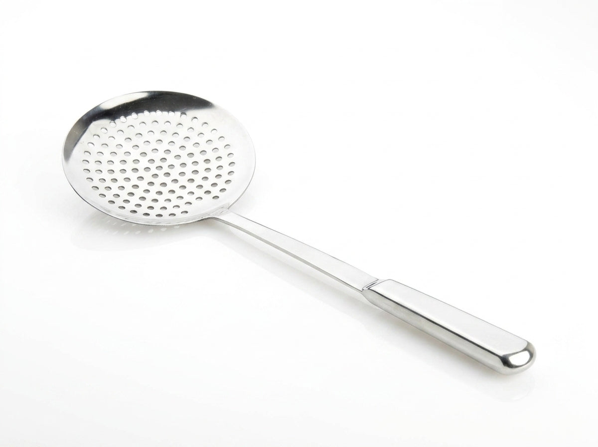 14.5-Inch Stainless Steel Perforated Skimmer with Hollow Handle