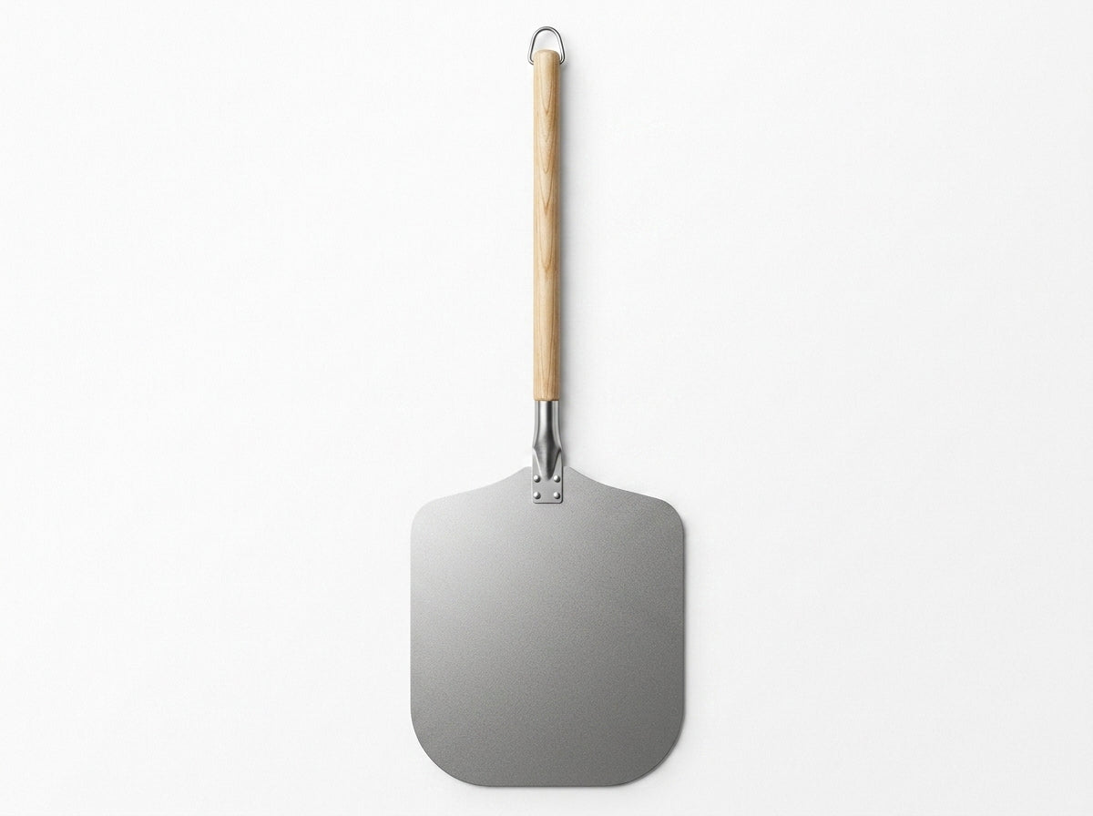 14 x 16-Inch Aluminum Pizza Peel with Wooden Handle – 54-Inch