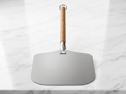 14 x 16-Inch Aluminum Pizza Peel with Wooden Handle – 54-Inch