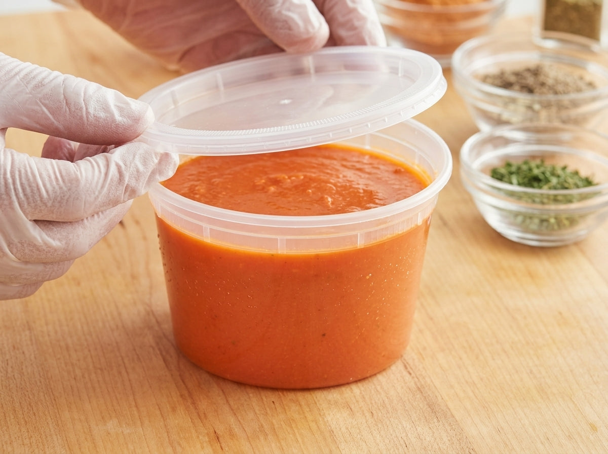 16 oz Heavy-Duty Translucent Plastic Deli Containers with Lids – 140/Case