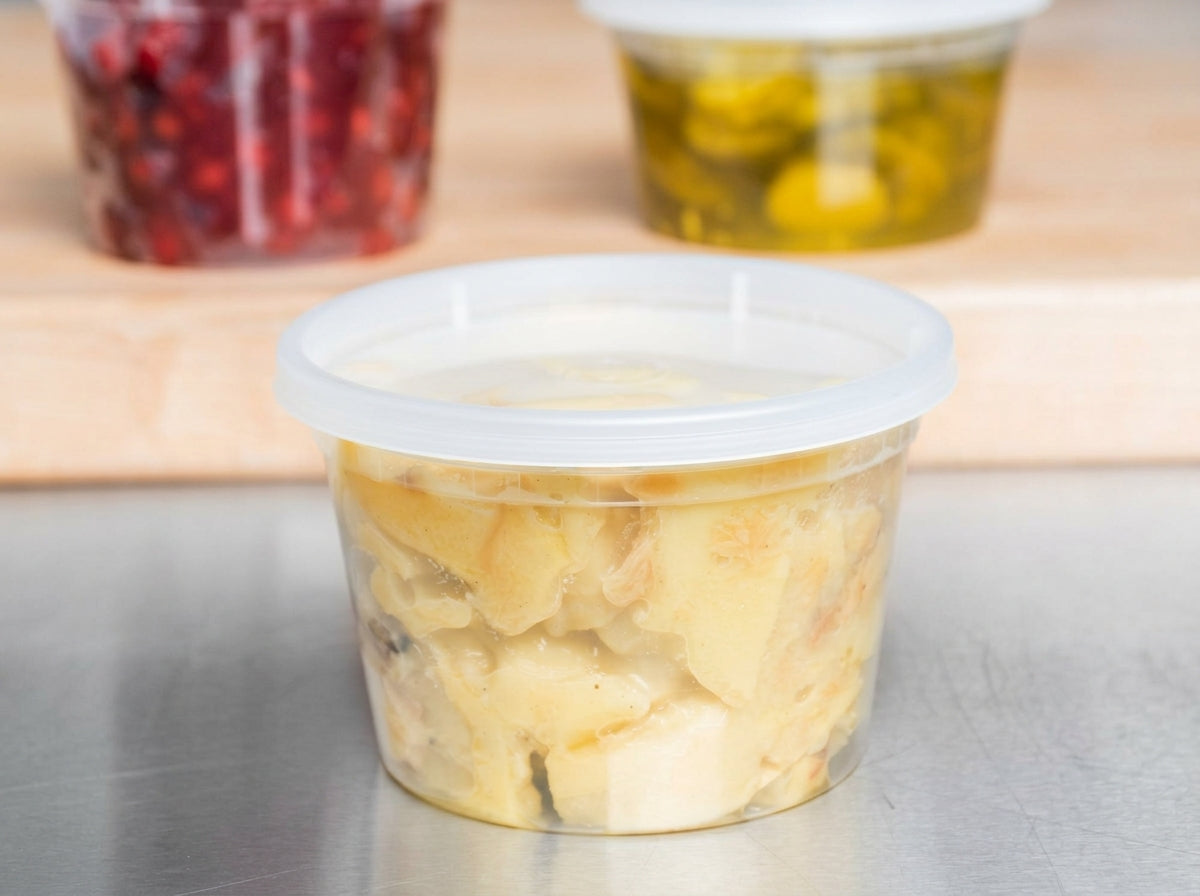 16 oz Heavy-Duty Translucent Plastic Deli Containers with Lids – 140/Case