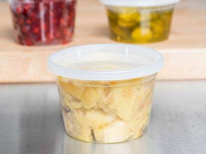 16 oz Heavy-Duty Translucent Plastic Deli Containers with Lids – 140/Case