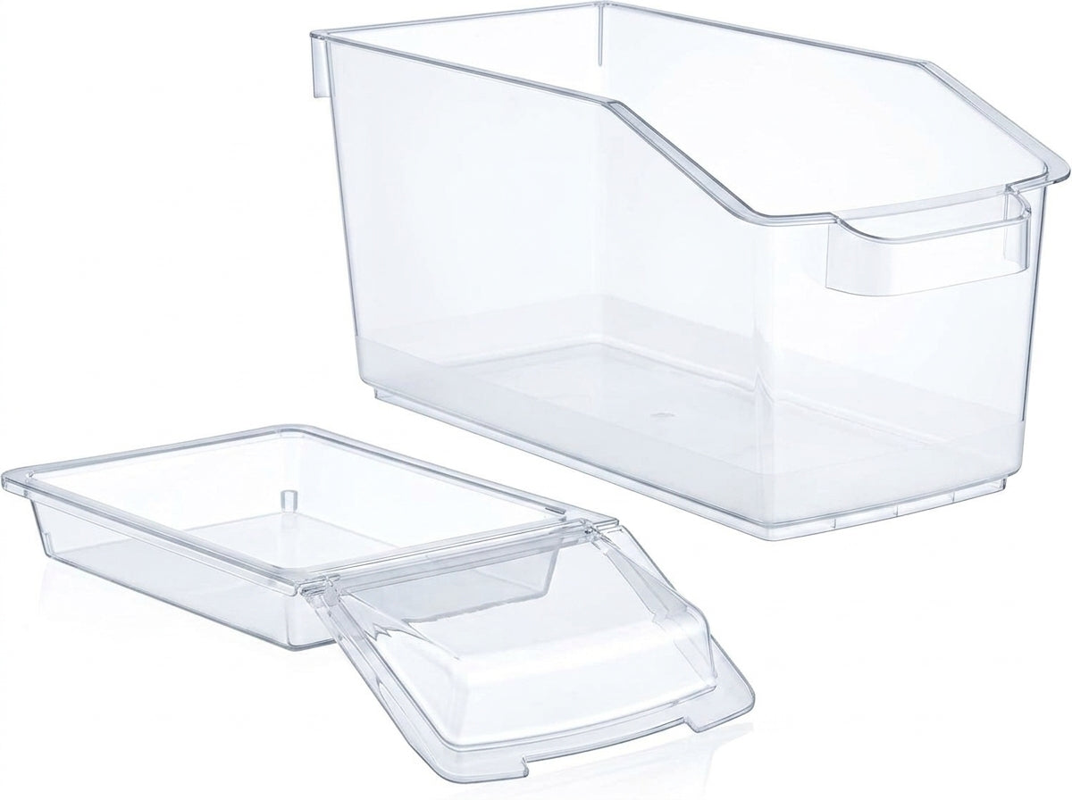 3.6-Gallon Translucent Food Storage Container with Lid – 18.875-Inch