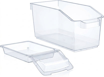 3.6-Gallon Translucent Food Storage Container with Lid – 18.875-Inch