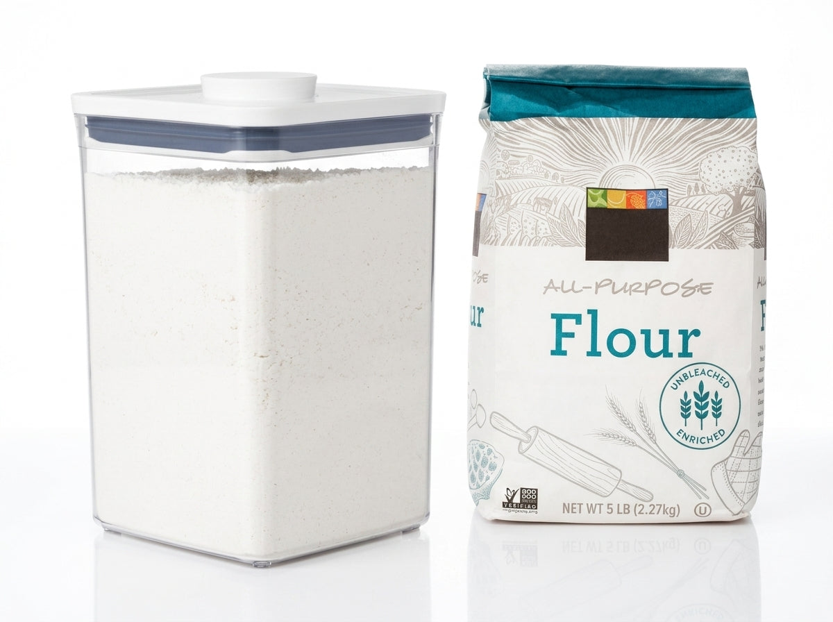 4.4 Qt Plastic Large Square Airtight Food Storage Container with Lid