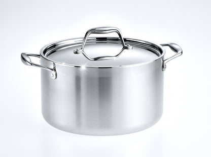 6-Quart Tri-Ply Stainless Steel Covered Sauce Pot with Lid