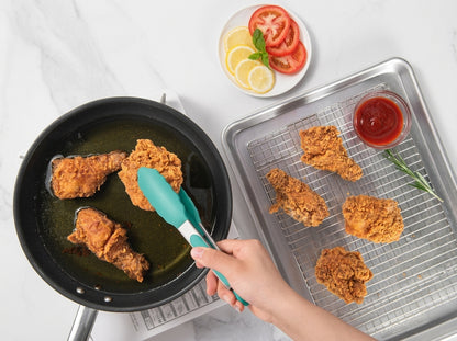 7-Inch Silicone Tongs with Stainless Steel Handle