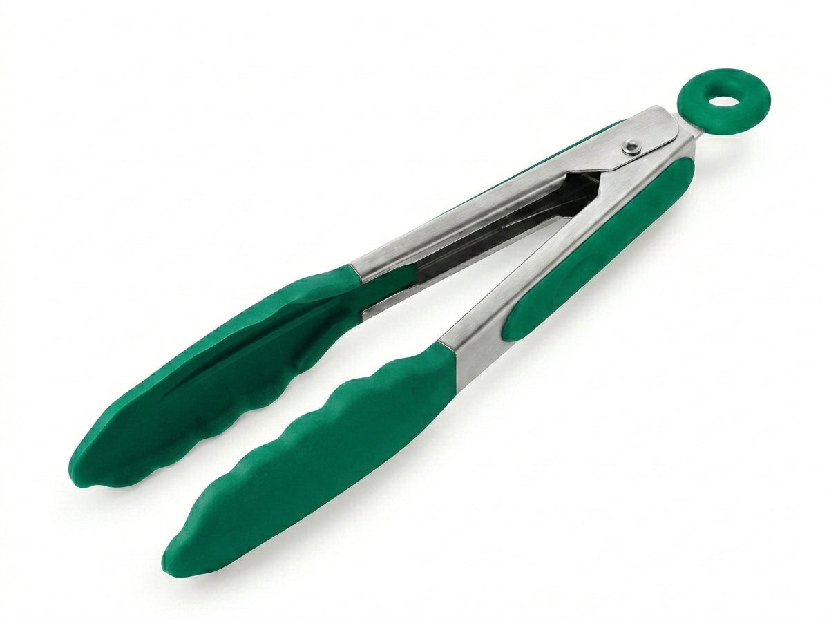 7-Inch Silicone Tongs with Stainless Steel Handle