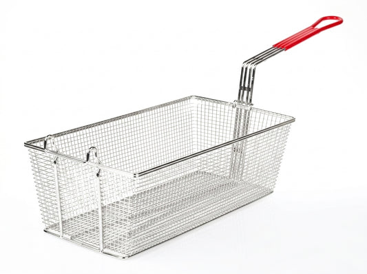 Large Commercial Deep Fryer Baskets 13.25 x 6.5 x 5.88-Inch – 2 Pack