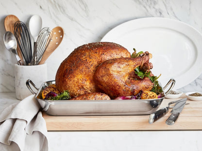 Stainless Steel Roasting Pan with Rack – Large & Extra-Large
