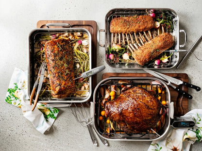 Stainless Steel Roasting Pan with Rack – Large & Extra-Large