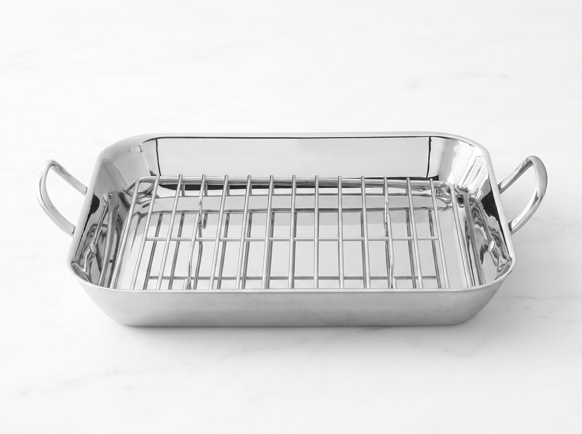 Stainless Steel Roasting Pan with Rack – Large & Extra-Large