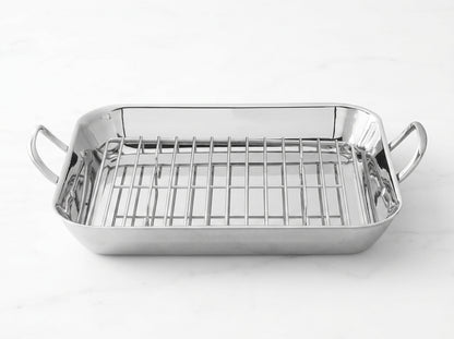 Stainless Steel Roasting Pan with Rack – Large & Extra-Large