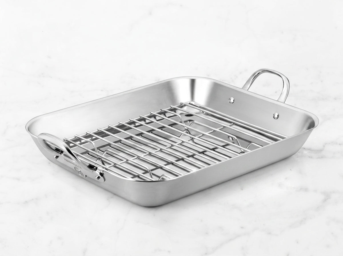 Stainless Steel Roasting Pan with Rack – Large & Extra-Large