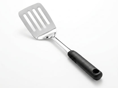 Stainless Steel Slotted Turner with Non-Slip Handle – 12.6-Inch