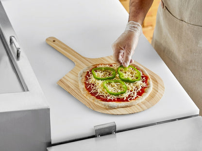 Wooden Pizza Peel with Tapered Edge and Hanging Loop – 21.5-Inch