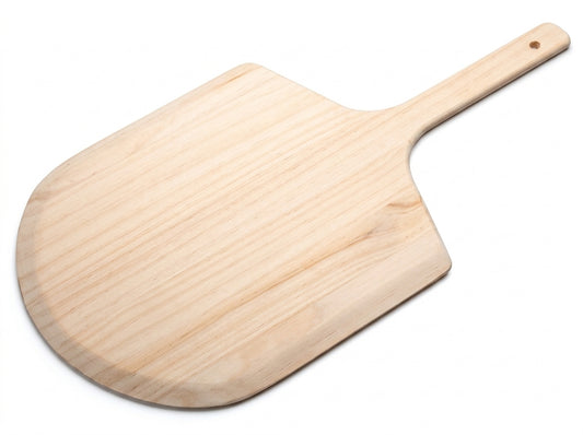 Wooden Pizza Peel with Tapered Edge and Hanging Loop – 21.5-Inch